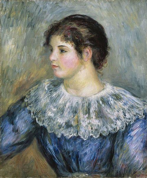 Pierre Auguste Renoir Bust Portrait of a Young Woman Norge oil painting art